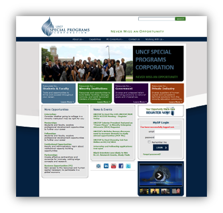 UNCFSP Website Redesign